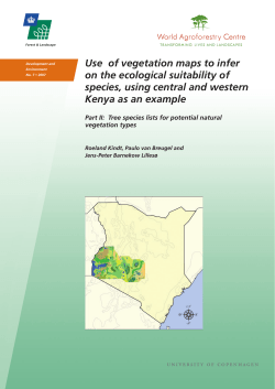 Use of vegetation maps to infer on the ecological suitability of
