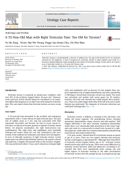 A 55-Year-Old Man with Right Testicular Pain: Too Old for Torsion?