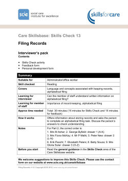 Skills check 13: Filing Records