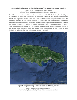 A Historic Background to the Biodiversity of Great Goat Island, Jamaica