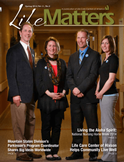 Living the Aloha Spirit - Life Care Centers of America