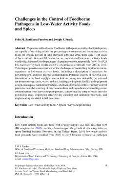 Challenges in the Control of Foodborne Pathogens in