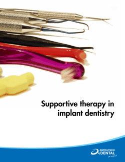 Supportive therapy in implant dentistry