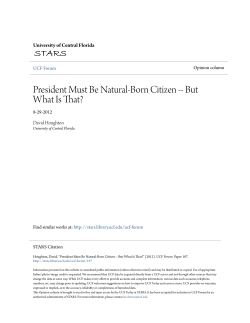 President Must Be Natural-Born Citizen -- But What Is That?