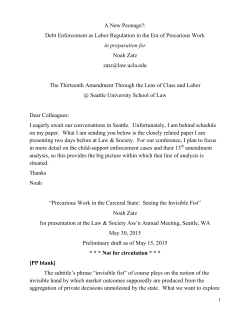 A New Peonage? - Seattle University School of Law