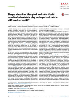 Sleepy, circadian disrupted and sick: Could intestinal microbiota