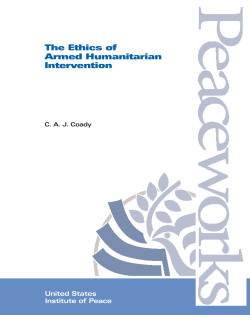 The Ethics of Armed Humanitarian Intervention