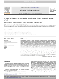 A model of biomass char gasification describing the