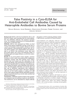 False Positivity in a Cyto-ELISA for Anti
