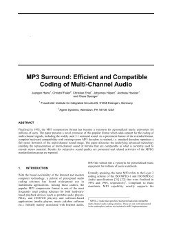 MP3 Surround: Efficient and Compatible Coding of