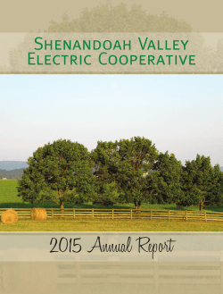 2015 Annual Report - Shenandoah Valley Electric Cooperative