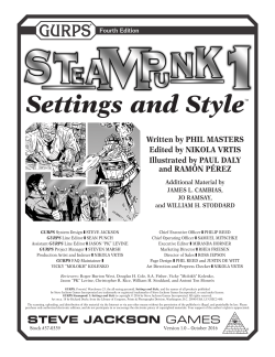 GURPS Steampunk 1: Settings and Style