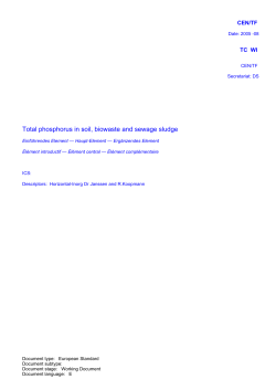 Total phosphorus in soil, biowaste and sewage sludge