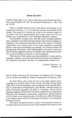 BOOK REVIEWS Geoffrey Wainwright, et al., editors, Dictionary of