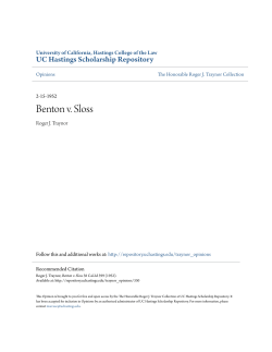 Benton v. Sloss - UC Hastings Scholarship Repository