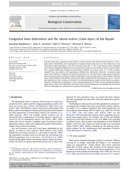 Congenital bone deformities and the inbred wolves