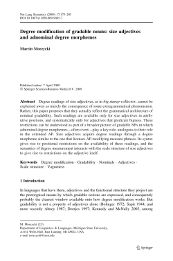 Degree modification of gradable nouns: size