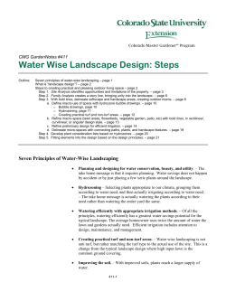 Water Wise Landscape Design - Colorado State University Extension
