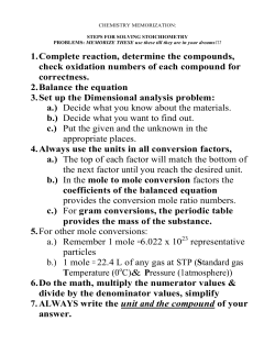 1. Complete reaction, determine the compounds, check oxidation