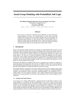 Social Group Modeling with Probabilistic Soft Logic