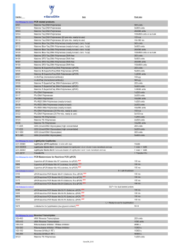 PCR related products S101 Maximo Taq DNA Polymerase 500 units