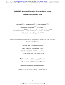BAD-LAMP is a novel biomarker of non-activated