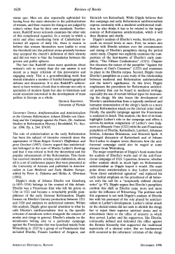 Geoffrey Dipple. Antifraternalism and Anticlericalism in the German