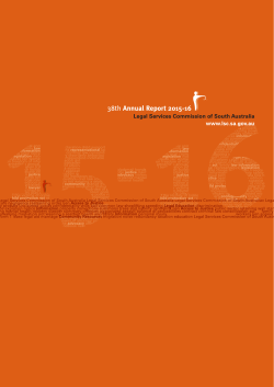 2016 Annual Report - Legal Services Commission of South Australia