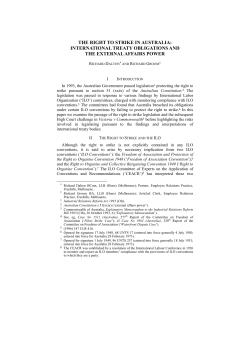 international treaty obligations and the external affairs power