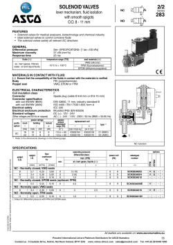 Series 283 - ASCO 2/2 Solenoid Valves Smooth