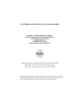 Price Rigidity and Market Power in German