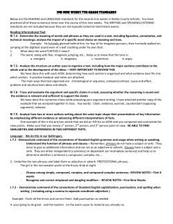 Study guide 1st semester exam 2015 Moore