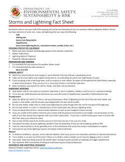 Storms and Lightning Fact Sheet