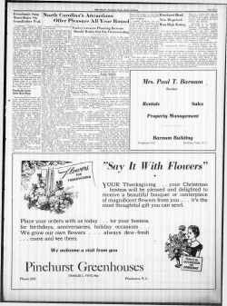 Pinehurst Greenhouses - North Carolina Newspapers