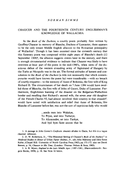 CHAUCER AND THE FOURTEENTH CENTURY ENGLISHMAN`S