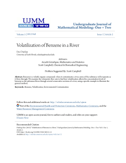 Volatilization of Benzene in a River - Scholar Commons