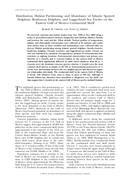 Distribution, Habitat Partitioning, and Abundance of Atlantic Spotted
