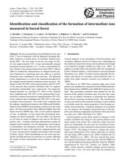 Identification and classification of the formation of intermediate ions