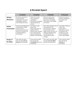 ePortfolio Rubric - Boise State University