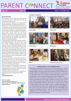 PARENT CONNECT 2016-17 Vol III issue 1