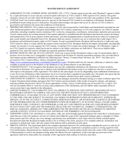 MASTER SERVICE AGREEMENT