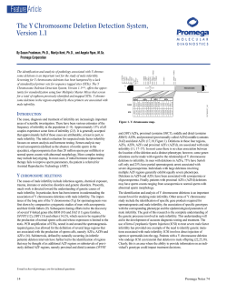 The Y Chromosome Deletion Detection System, Version
