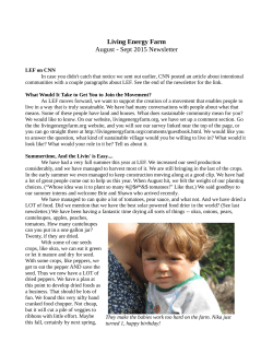 Living Energy Farm August