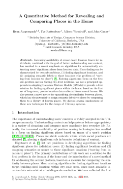 A Quantitative Method for Revealing and Comparing Places in the