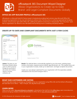 officeatwork 365 Document Wizard Designer Allows Organizations