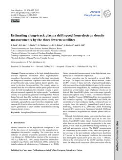 Estimating along-track plasma drift speed from electron density