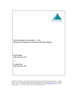 The Six Domains of Leadership