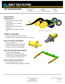 MT-12 ROLLER BLADE HYDRAULICS TONGUE ASSEMBLY
