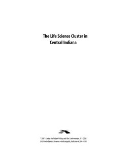 The Life Science Cluster in Central Indiana