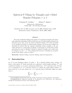 Spherical F-Tilings by Triangles and r